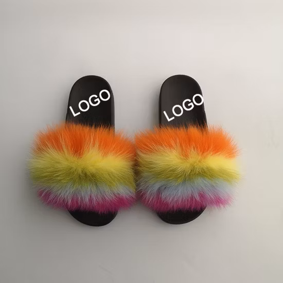 Sys019 Mode Slipper Sandale Winter Damen Frau Luxus Designer Großhandel Damen Kunstpelz Slide